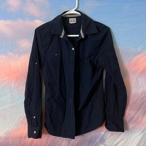 Converse One Star Button Down Navy Blue